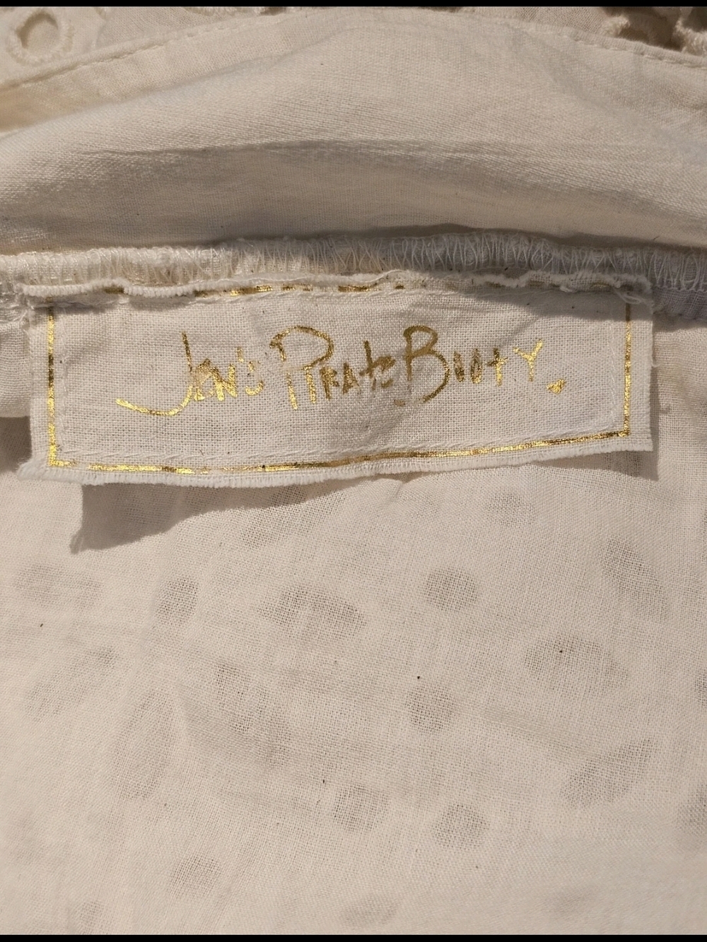 Jen’s Pirate Booty Flower Power Eyelet Lace Maxi Dress | Cream Size M - Picture 7 of 13